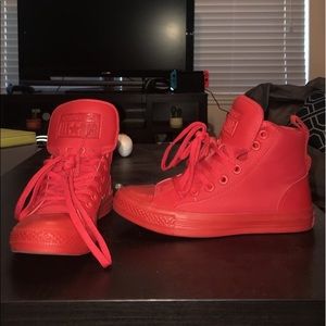 All red comfy converses